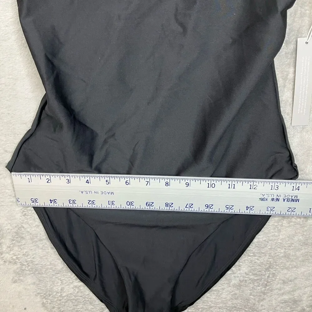 J Crew Classic Sculpt Lana One-Piece Womens 10 Black Luxe Slimming Resort CI367 - Picture 7 of 10